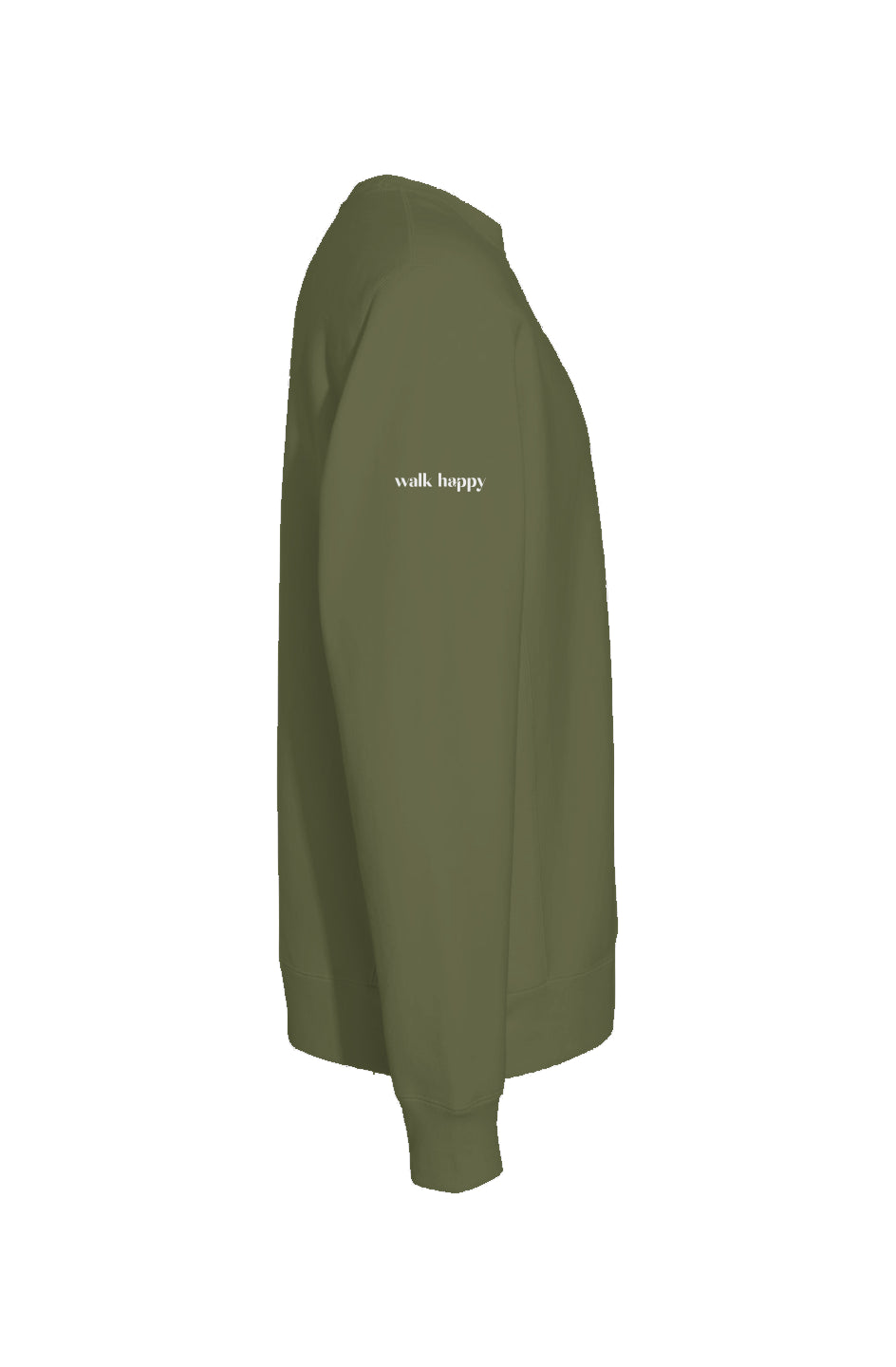 Walk Happy Heavyweight CrossGrain Crew Neck Army G