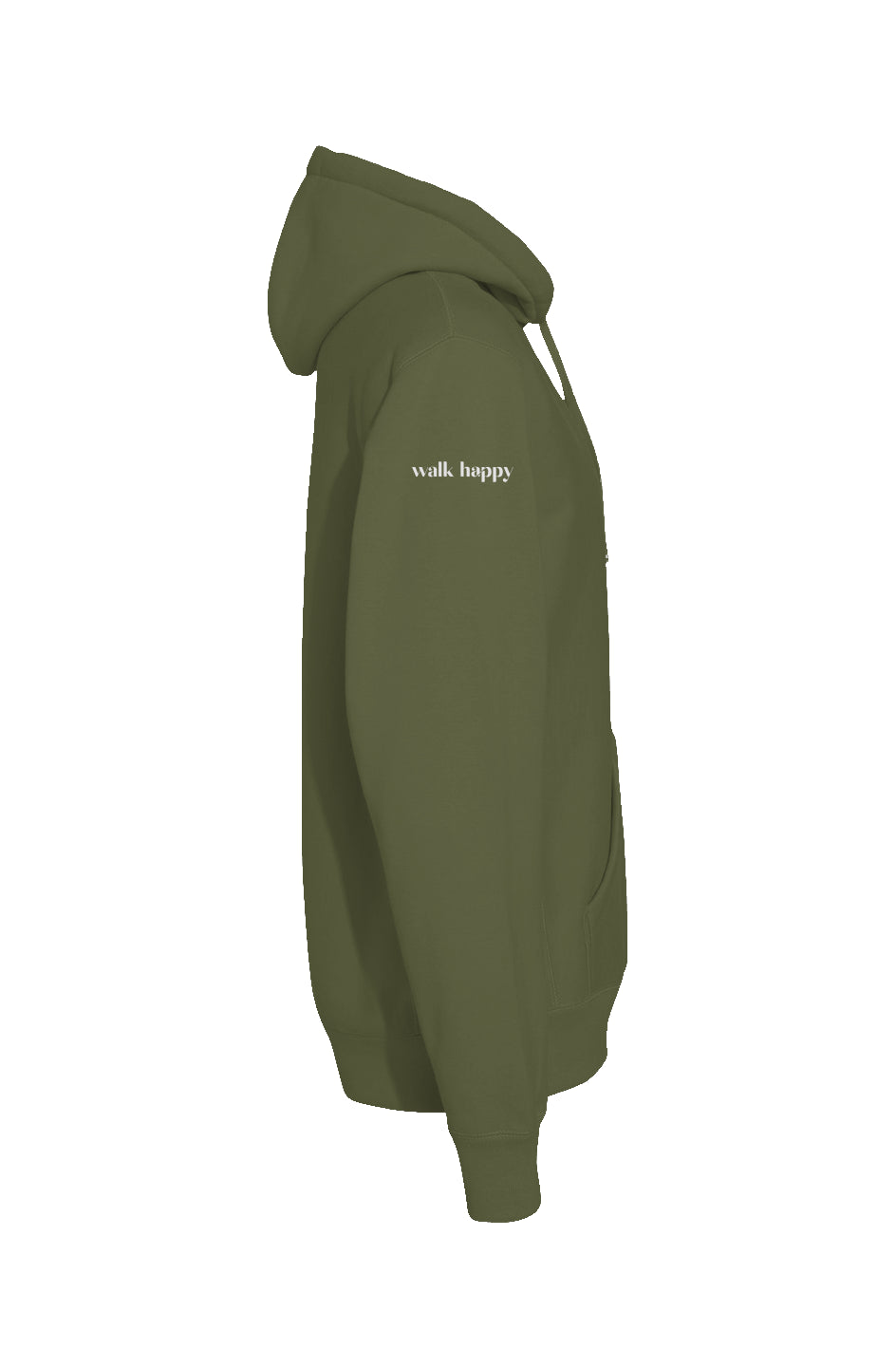Walk Happy Heavyweight CrossGrain Hoodie Army Gree