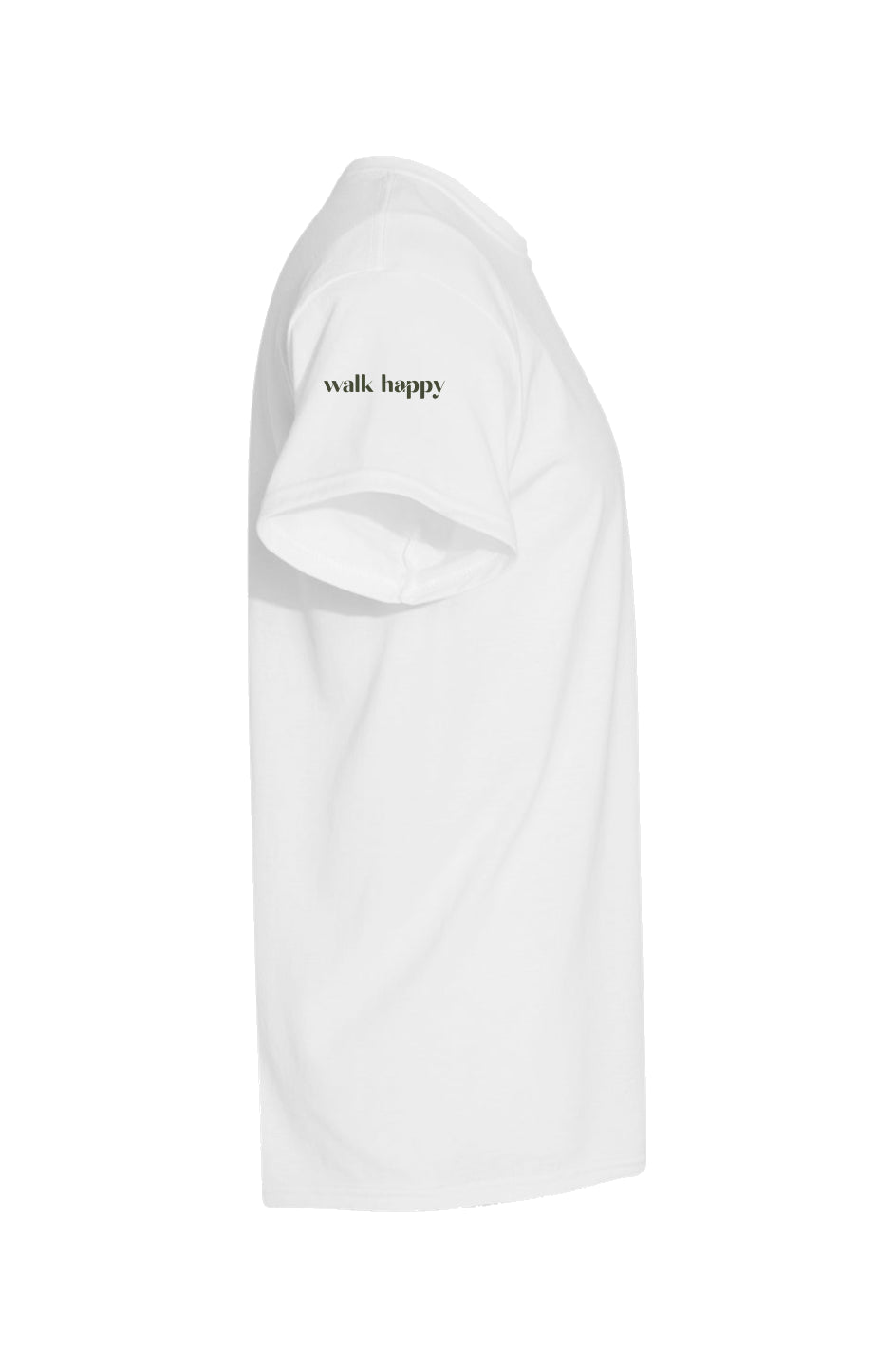 Walk Happy Heavyweight T Shirt White