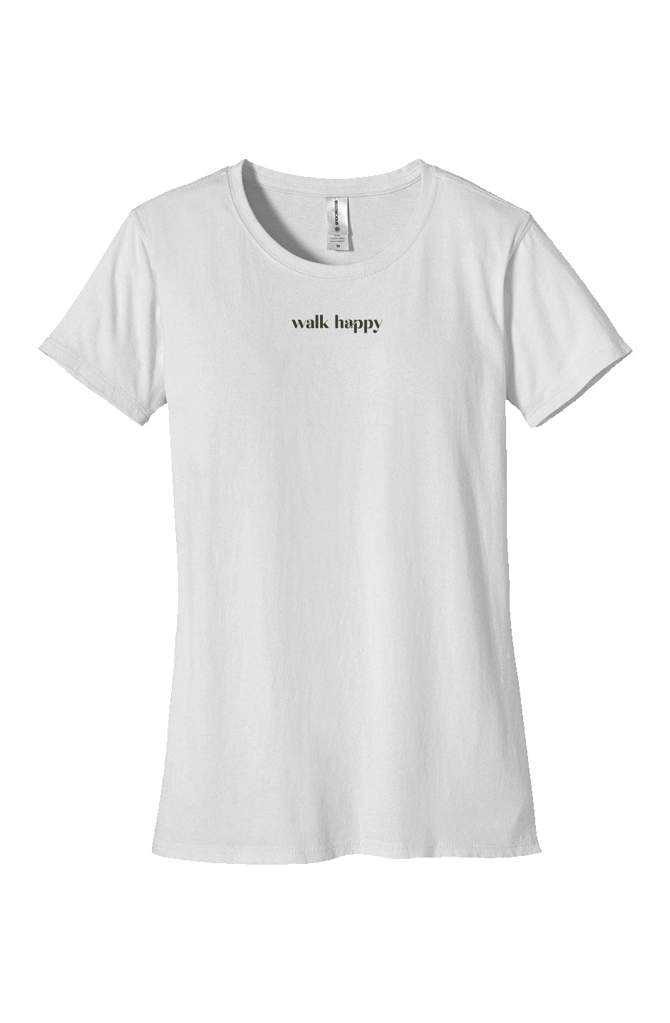Walk Happy Womens Classic T Shirt White