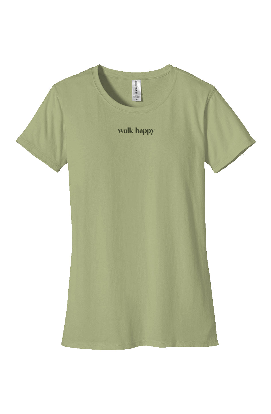 Walk Happy Womens Classic T Shirt Wasabi
