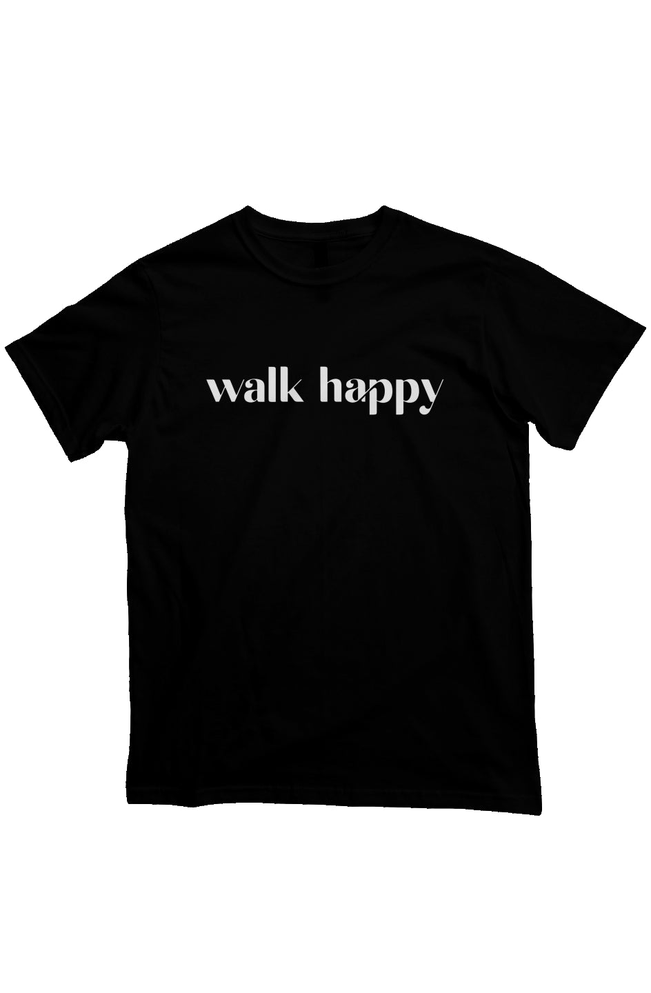 WALK HAPPY HEAVYWEIGHT T-SHIRT BLACK